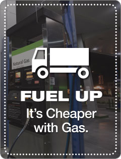 Fuel up, it's cheaper with gas.
